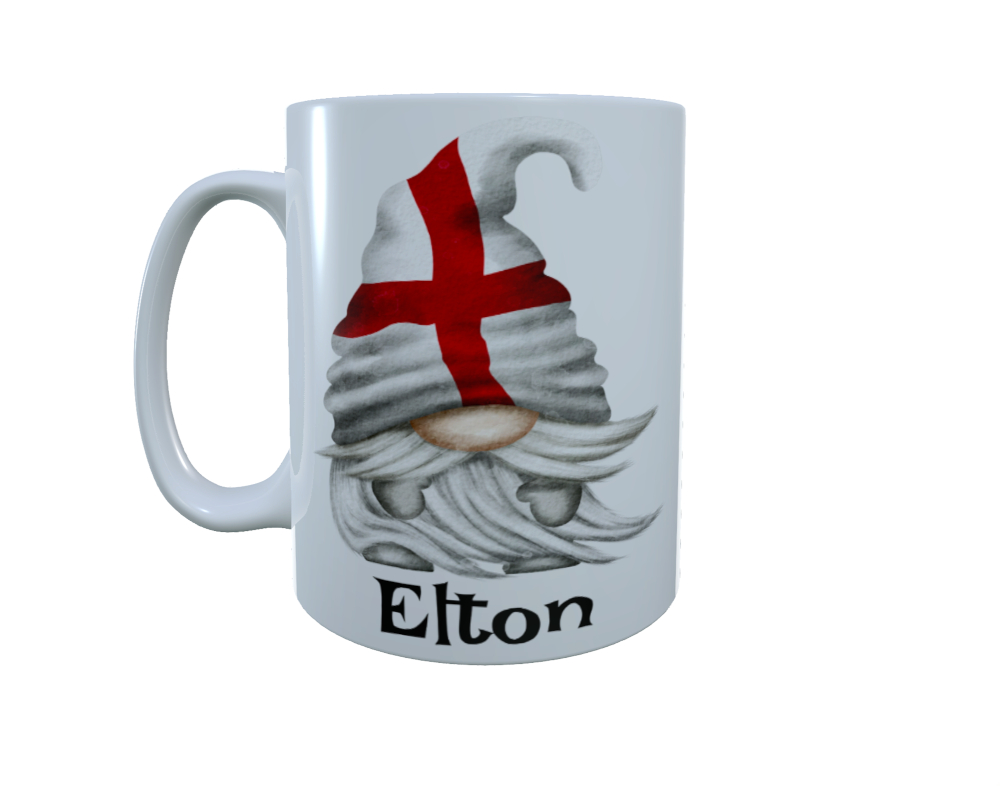 Patriotic Gnome Ceramic Mug, England Gnome, Gonk Coffee Mug